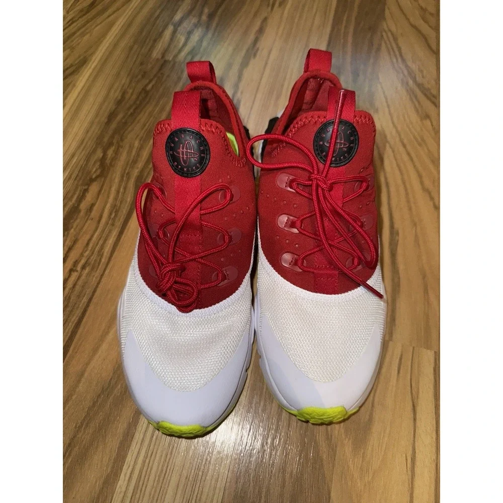 Nike Air Huarache Drift Lifestyle‎ Kids 3Y 3 White Red Volt Shoes 943344-700